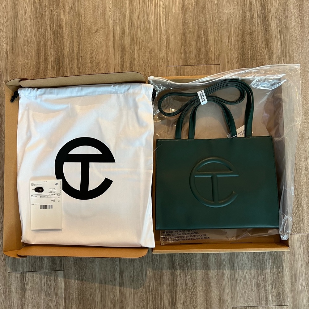 Telfar Medium Size Unisex Shopping Bag - Dark Olive